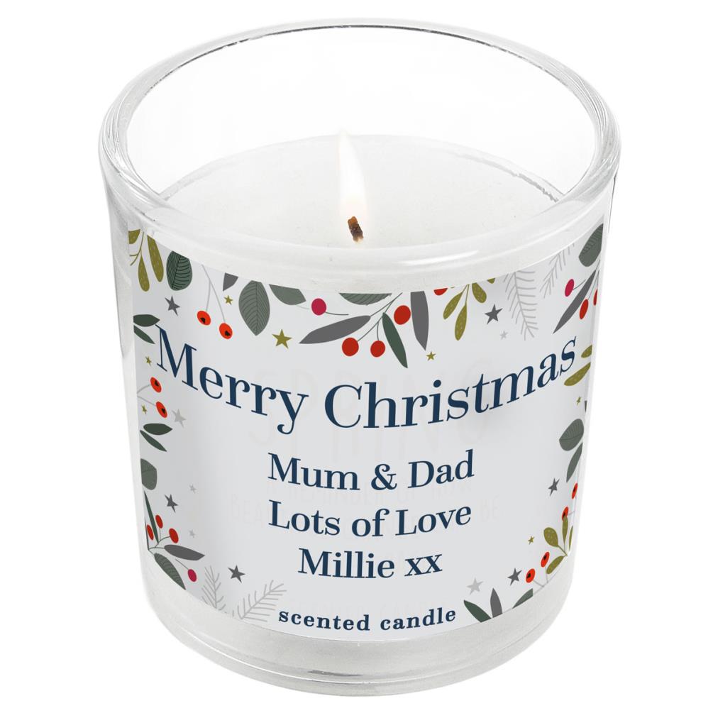 Personalised Festive Christmas Scented Jar Candle £8.99